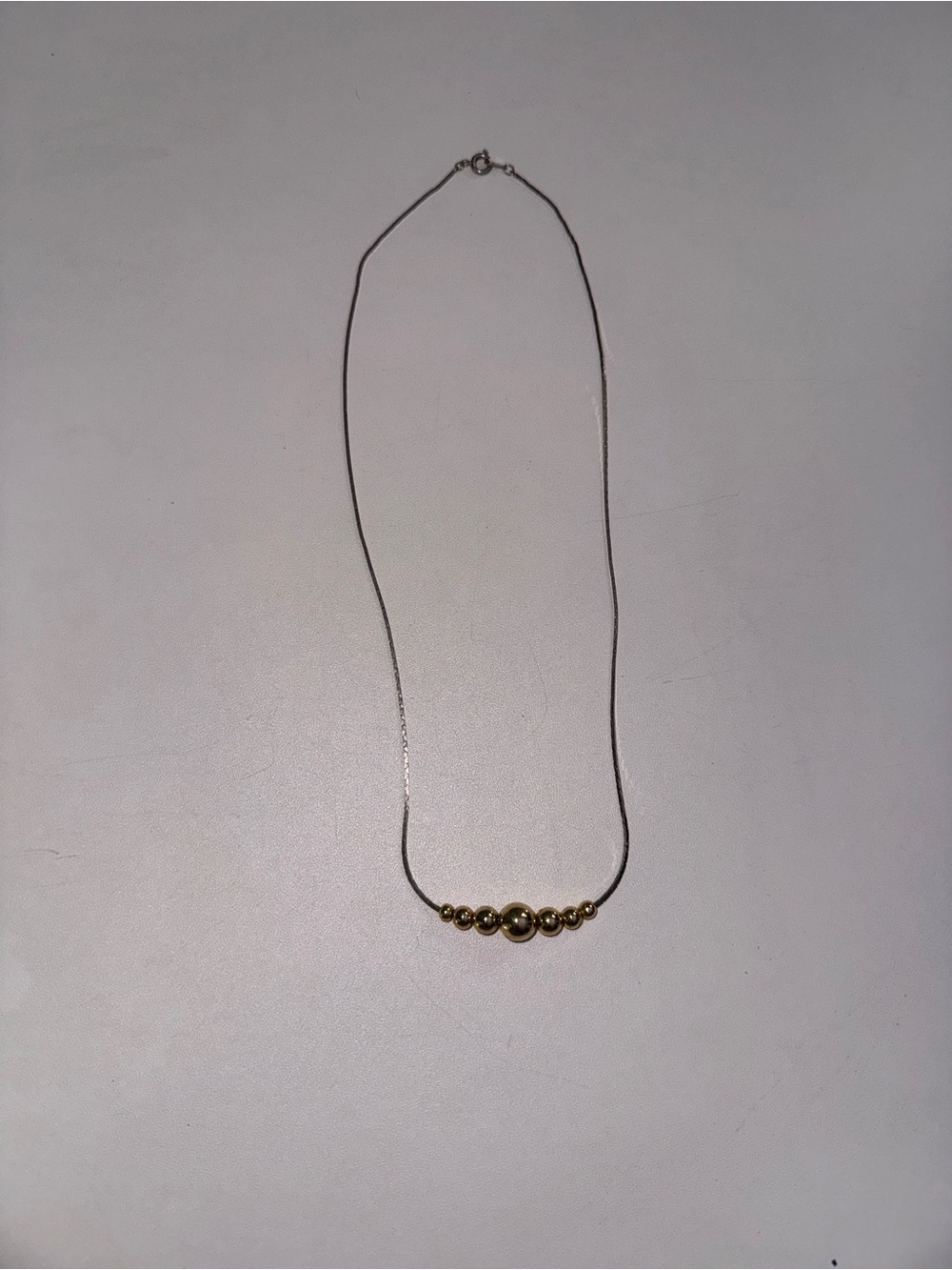 Delicate Gold Bead Pendant Necklace - Classic Women’s Jewelry